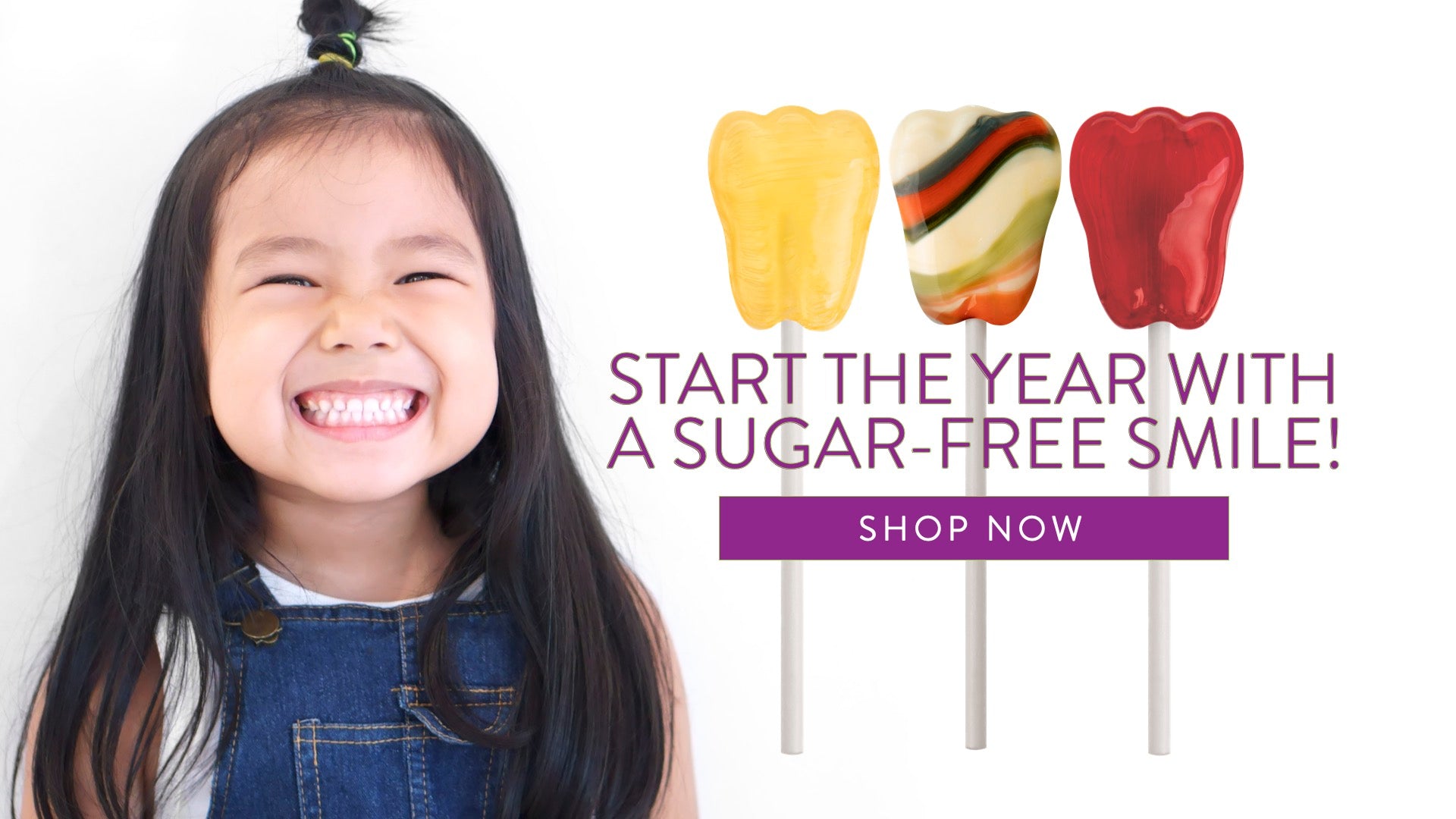 Start the year with a sugar-free smile. - Shop Dr. John's