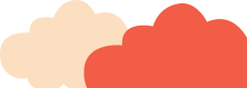 White, Orange and Red Cloud Vector