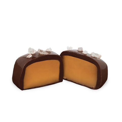 Sea Salt Caramel Squares - Dark Chocolate