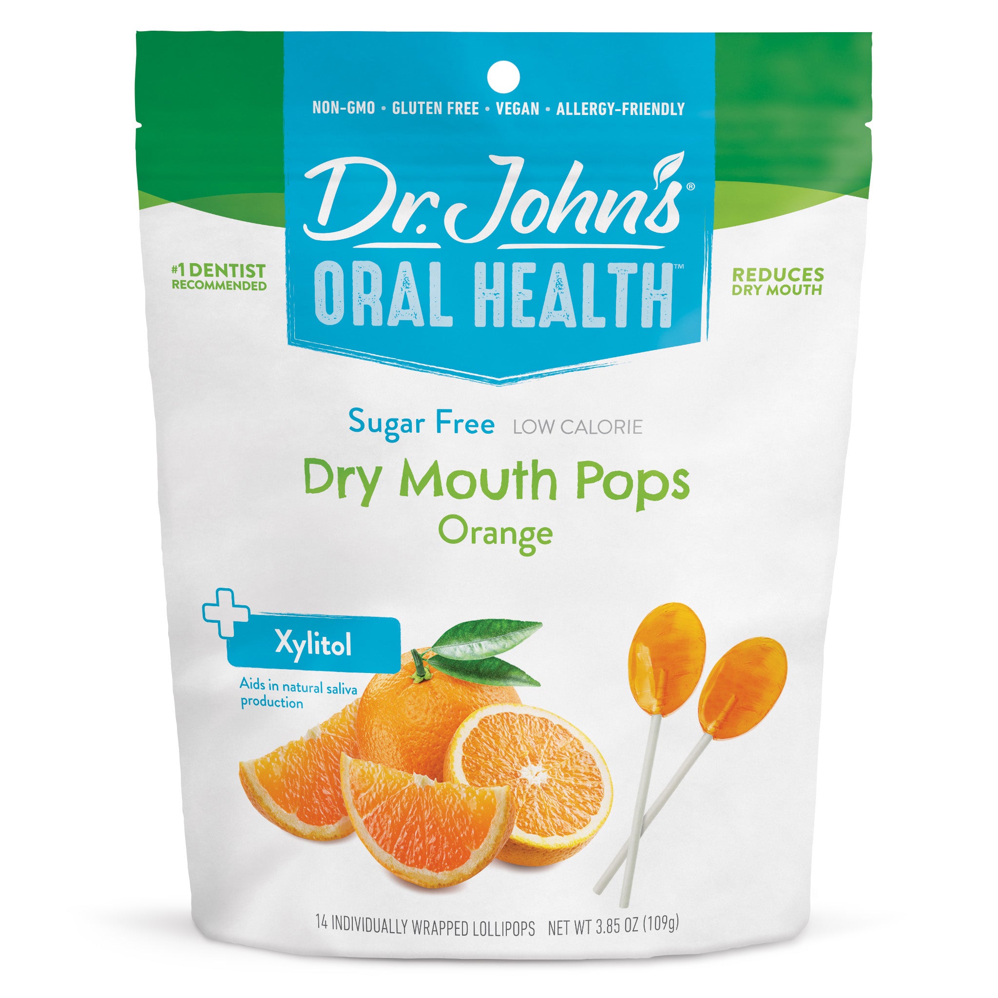 Orange Dry Mouth Pops | Xylitol | Dr. John's – Dr. John's Healthy