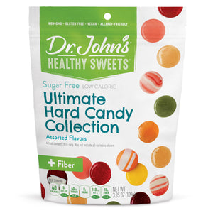 Packaging of Dr. John's Healthy Sweets Ultimate Hard Candy Collection on a white background