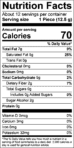 Dr. John's Healthy Sweets nutrition facts.