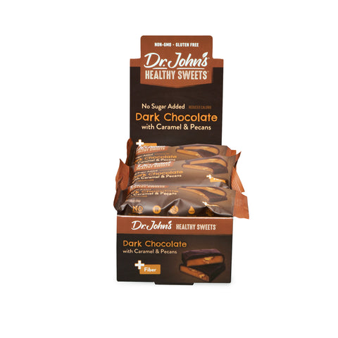 Pecan Caramel Bars - Dark Chocolate